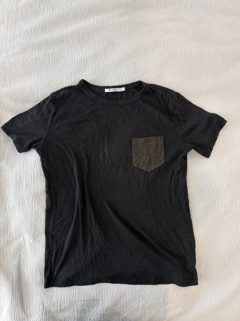 T By Alexander Wang Black Pocket Tee